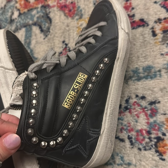 💖💖💖GOLDEN GOOSE WOMEN'S SLIDE CLASSIC - BLACK/NAVY - Picture 4 of 8